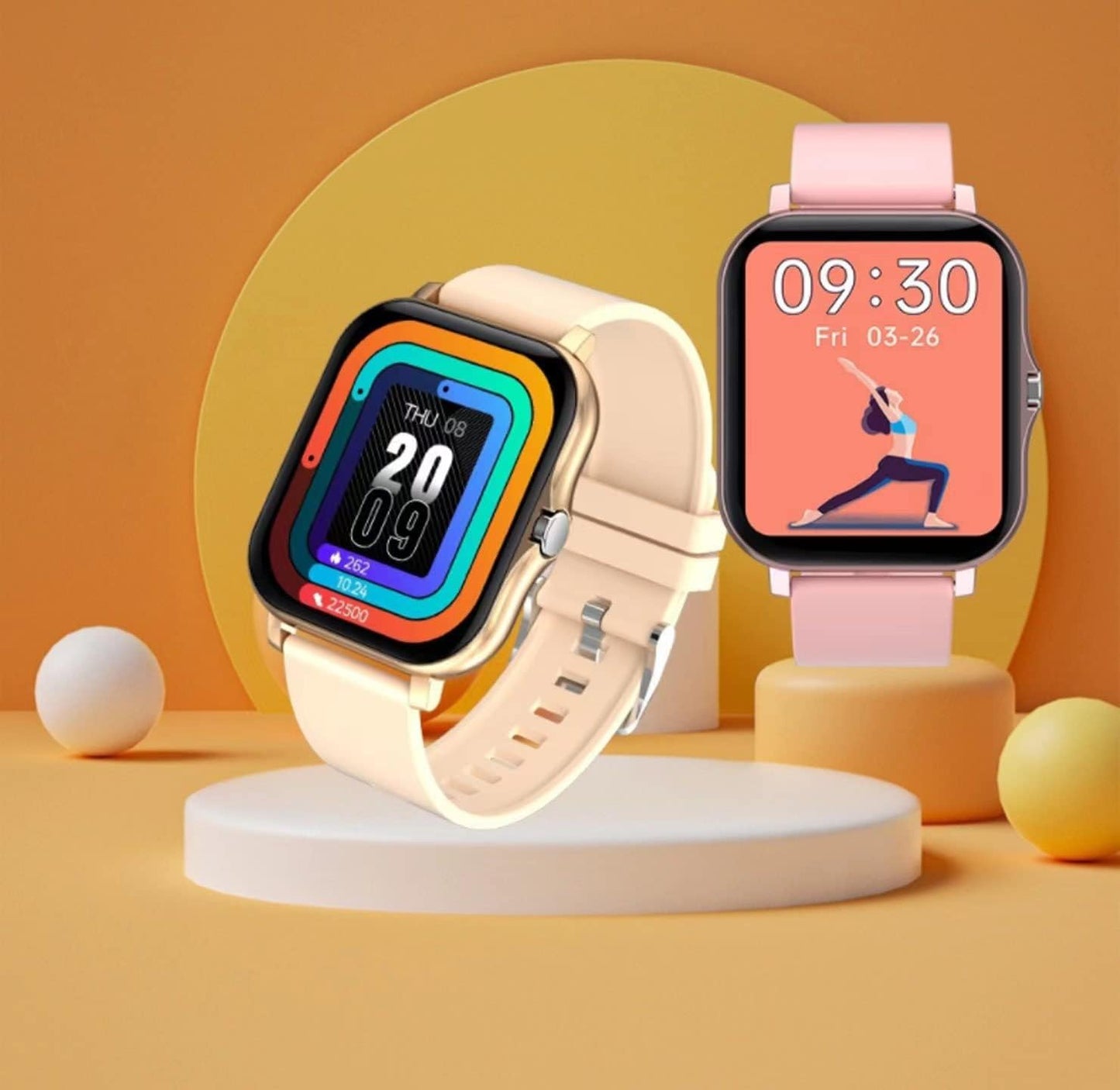 Revolutionary Smart Fitness Tracker Watch - IP68 Waterproof, Heart Rate & Sleep Monitoring, 8 Sports Modes, Breath Training & Weather Updates - Stylish 1.69-Inch Rose Gold Display for Men and Women