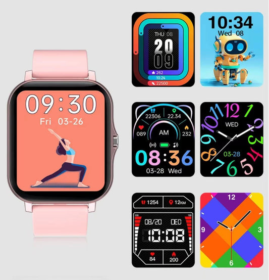 Revolutionary Smart Fitness Tracker Watch - IP68 Waterproof, Heart Rate & Sleep Monitoring, 8 Sports Modes, Breath Training & Weather Updates - Stylish 1.69-Inch Rose Gold Display for Men and Women