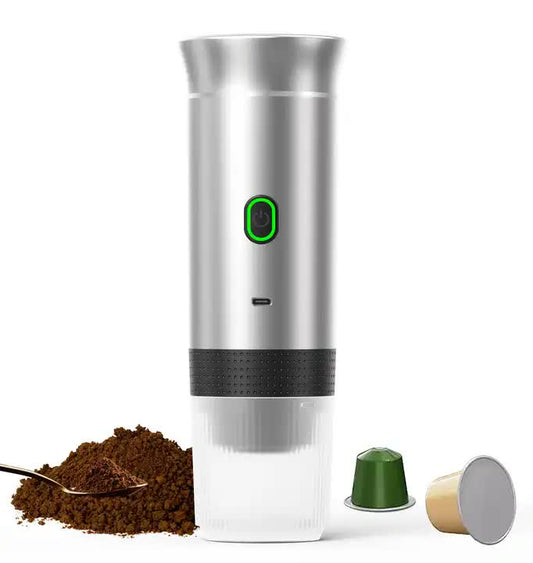 NNEDSZ White Portable Espresso Coffee Machine - Universal 3-in-1 Capsule, Coffee Powder, and Espresso Maker-1